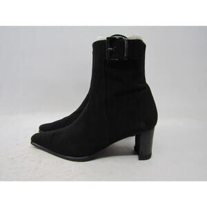 Stuart Weitzman Womens Size 8 M Black Zip Fashion Ankle Boots Booties